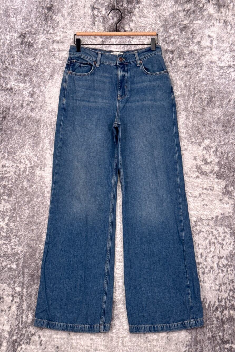 Free People Stride Straight n Wide Jeans 25 Womens Blue Denim